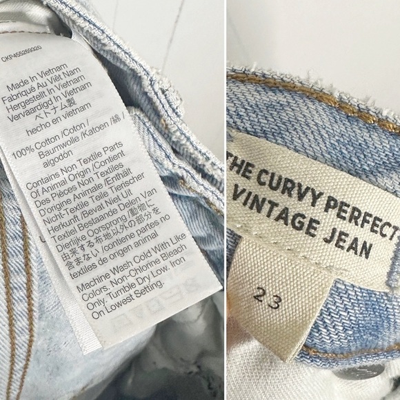 Madewell New Curvy Perfect Vintage Jeans Fitzgerald Wash NWT 23 - Picture 8 of 10